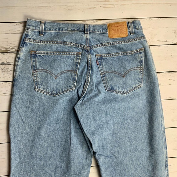 Vintage Levis 560 Jeans Mens 38 x 30 Blue Loose Baggy Relaxed Taper Denim Pants - Picture 3 of 11